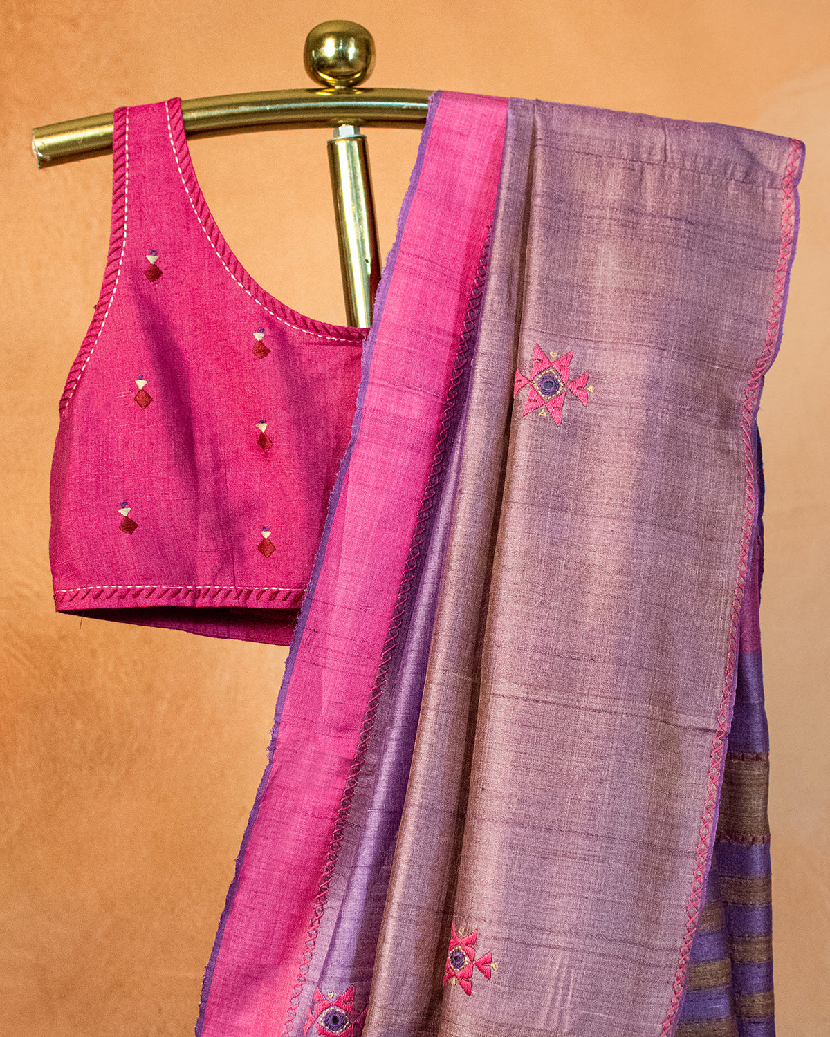 Uda Tussar Saree with Soof Hand Embroidery