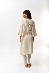 Arrosa Applique Cotton Kurta