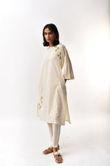 Arrosa Applique Cotton Kurta