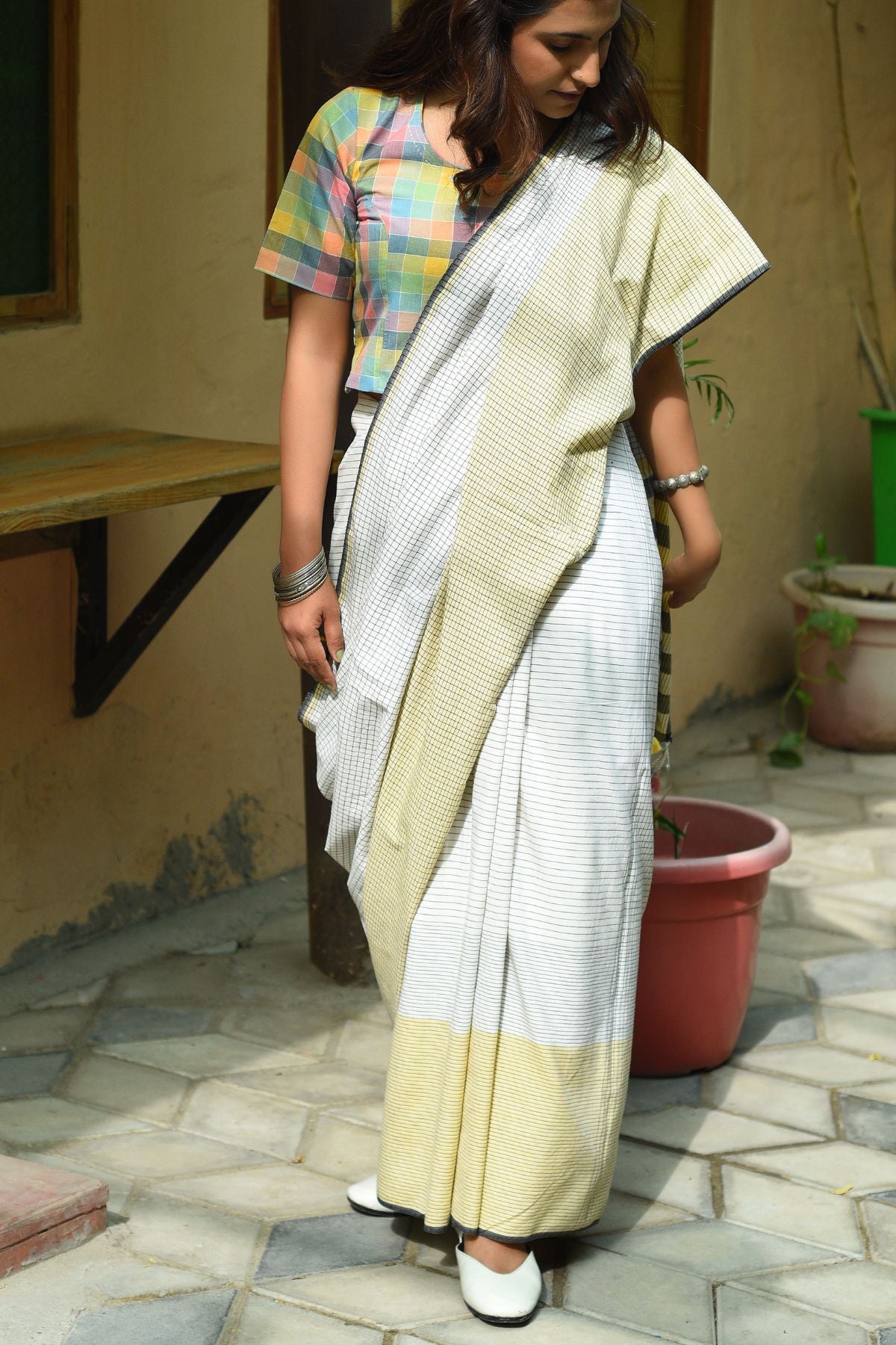 Mellow Yellow Rekha saree