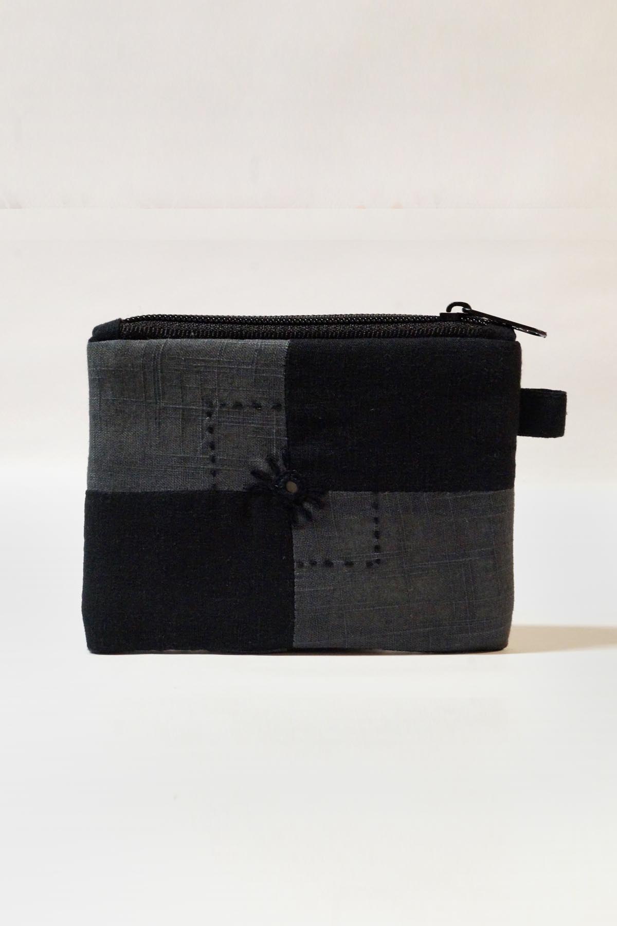 Craft For Change Black Patchwork Coin Pouch