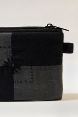 Craft For Change Black Patchwork Coin Pouch