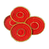 Inshanoor Zari Coasters (Set of 4)