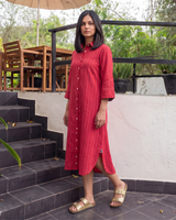 Dhwani Woven Cottan Shirt Dress