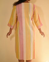 Dhwani Pastel A-Line Handwoven Cotton Dress