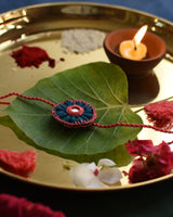 Circular Floral Mirror Rakhi