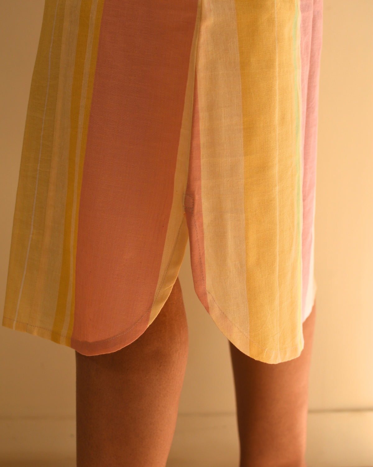 Dhwani Pastel A-Line Handwoven Cotton Dress