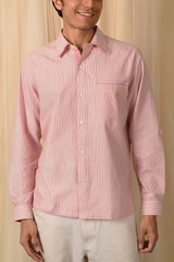 Baori Pink Hand Embroidered Full Sleeve Shirt