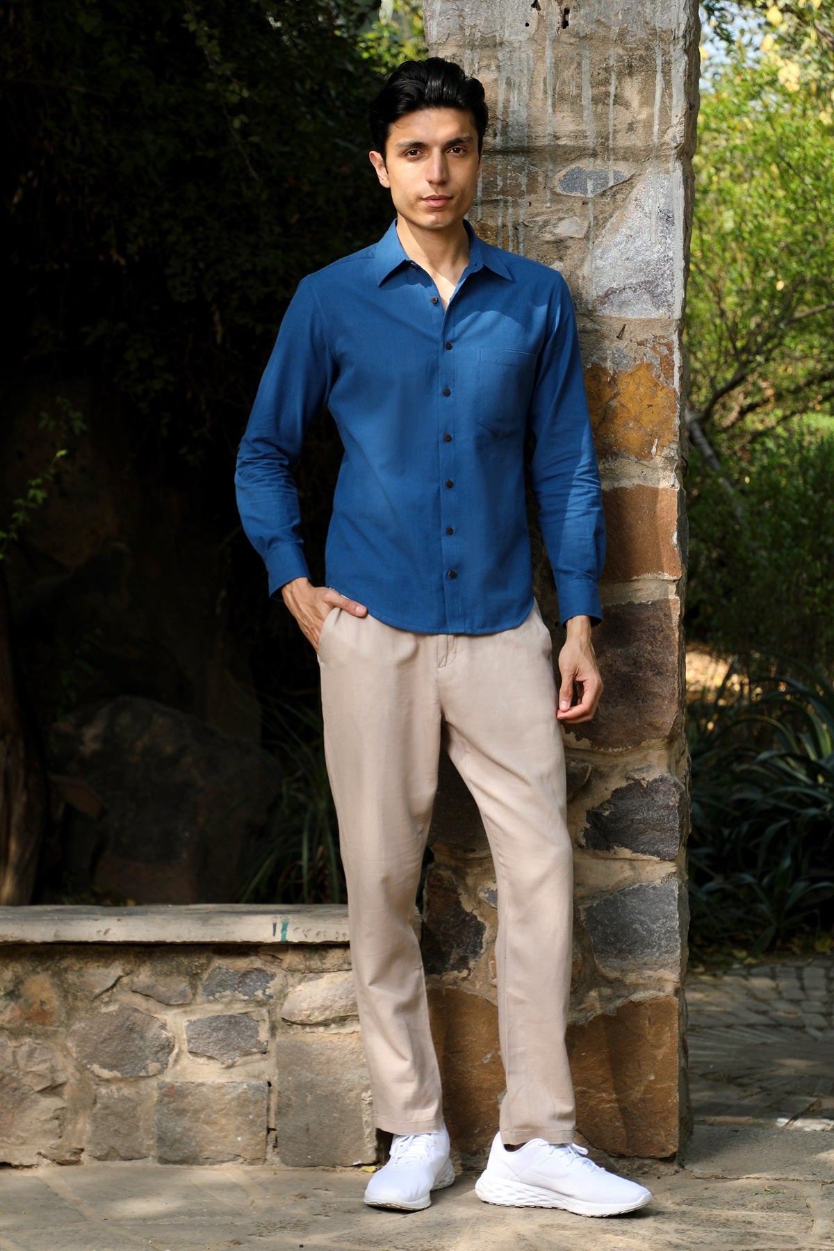 Musafir Indigo Full Sleeve Shirt