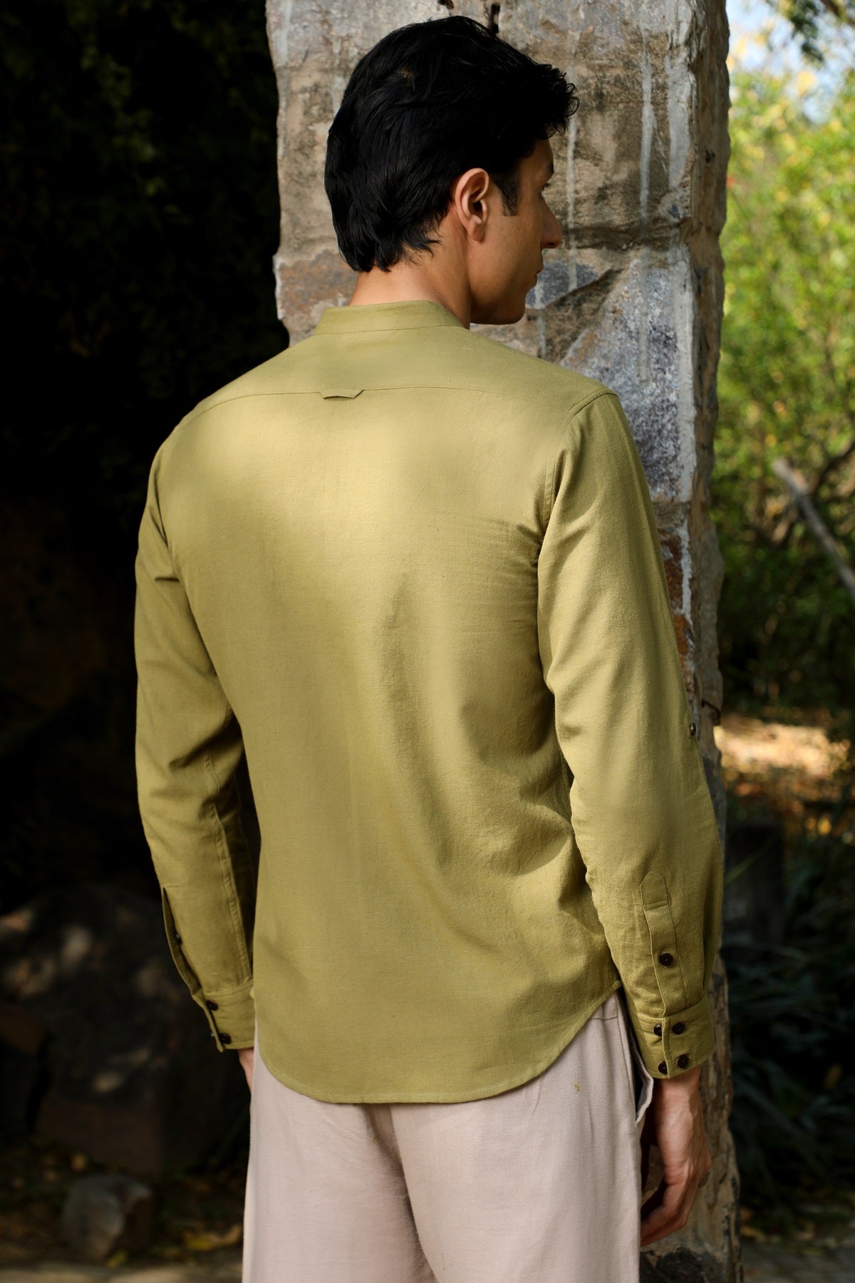 Musafir Olive Full Sleeve Shirt