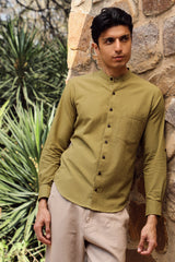 Musafir Olive Full Sleeve Shirt