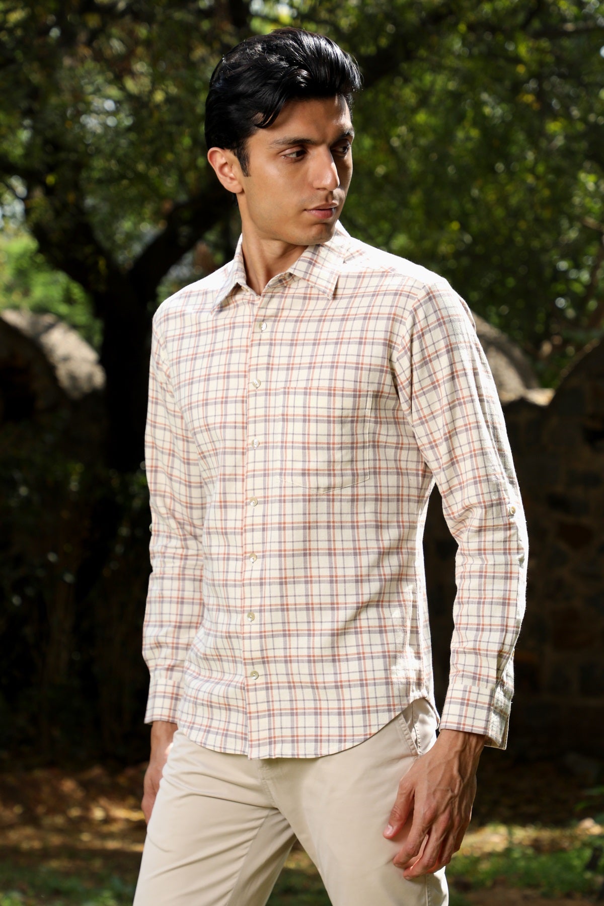 Arka Cotton Checked Full Sleeve Shirt