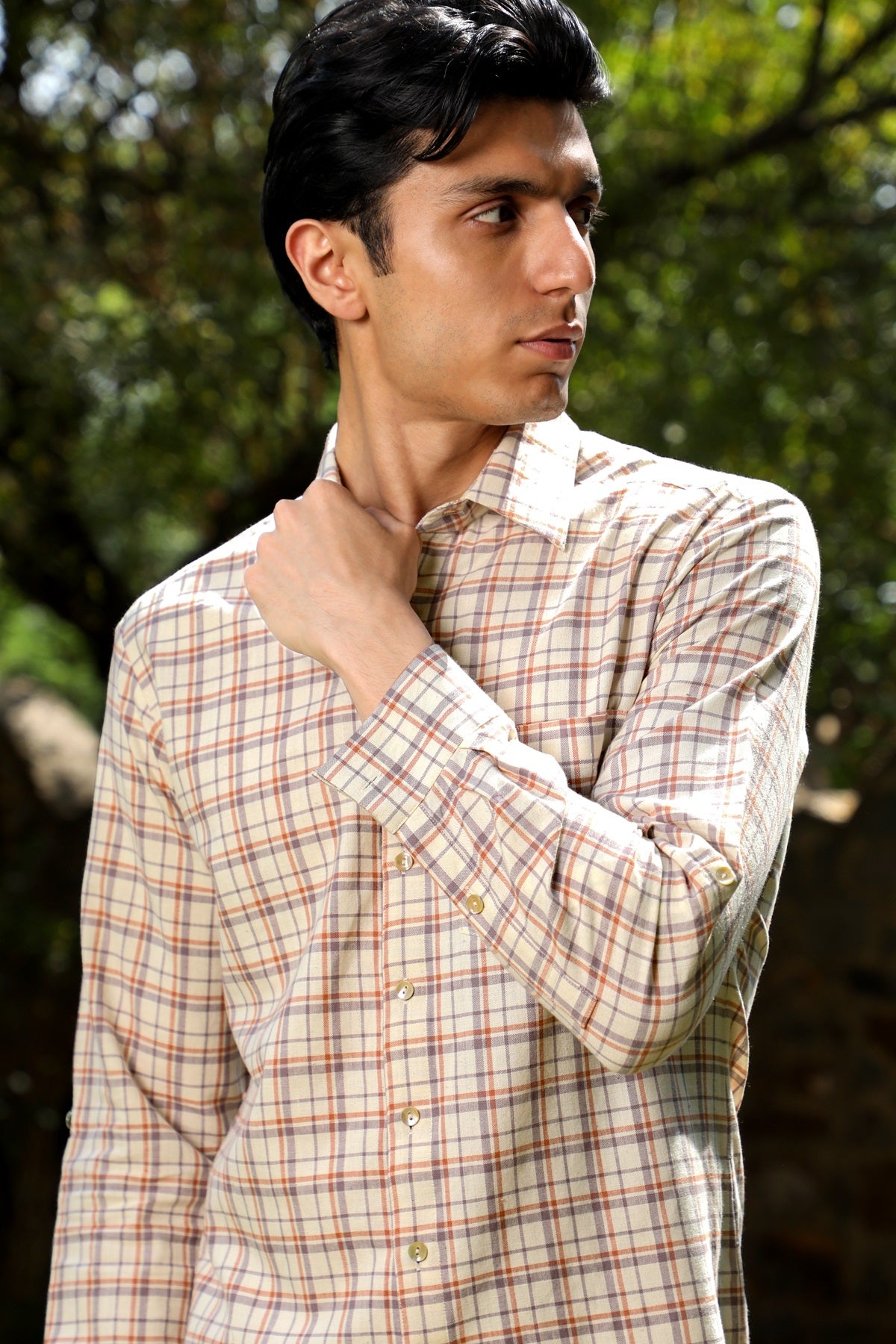 Arka Cotton Checked Full Sleeve Shirt