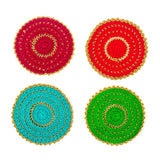 Inshanoor Zari Coasters (Set of 4)