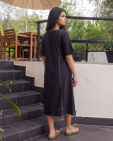 Dhwani Woven Cotton Flared Dress