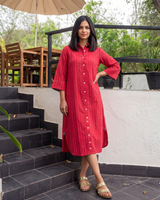 Dhwani Woven Cottan Shirt Dress
