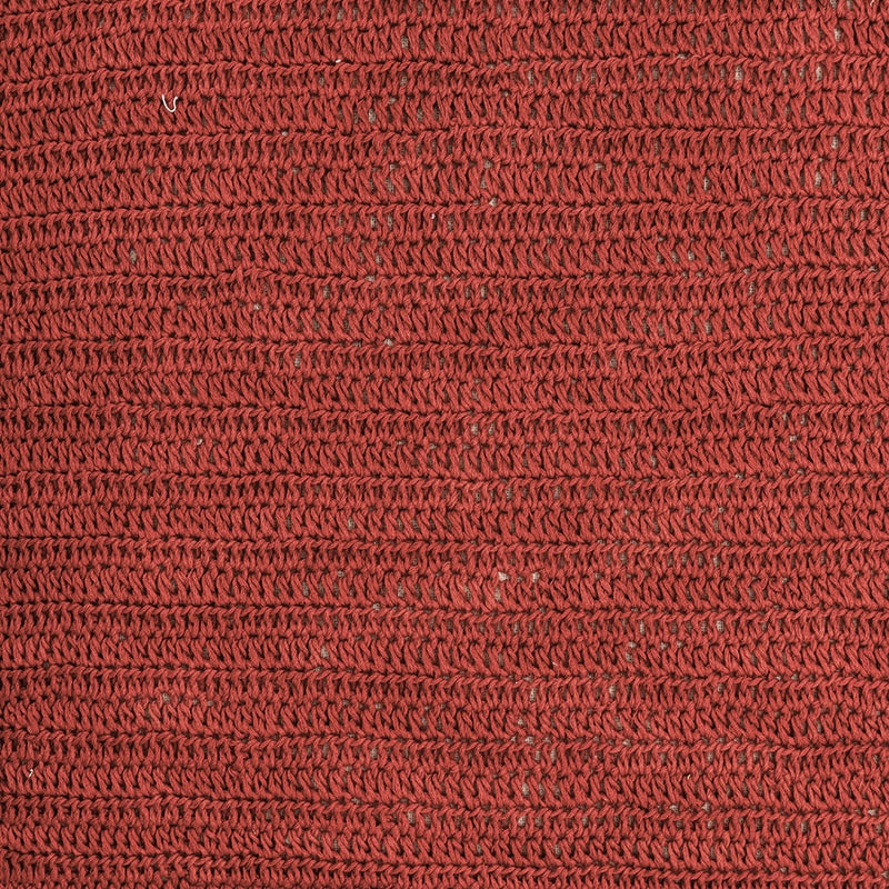 Inshanoor Crochet Cushion (Rust)- Gerua Jaal Cushion Cover