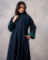 Gurez  Blue Handwoven Woolen Phiran with Dessert Hand Embroidery