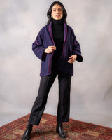 Gurez Blue Striped Handwoven Woolen Jacket