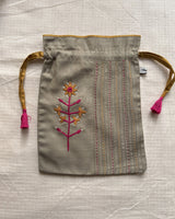 Sage Green Embroidery Potli