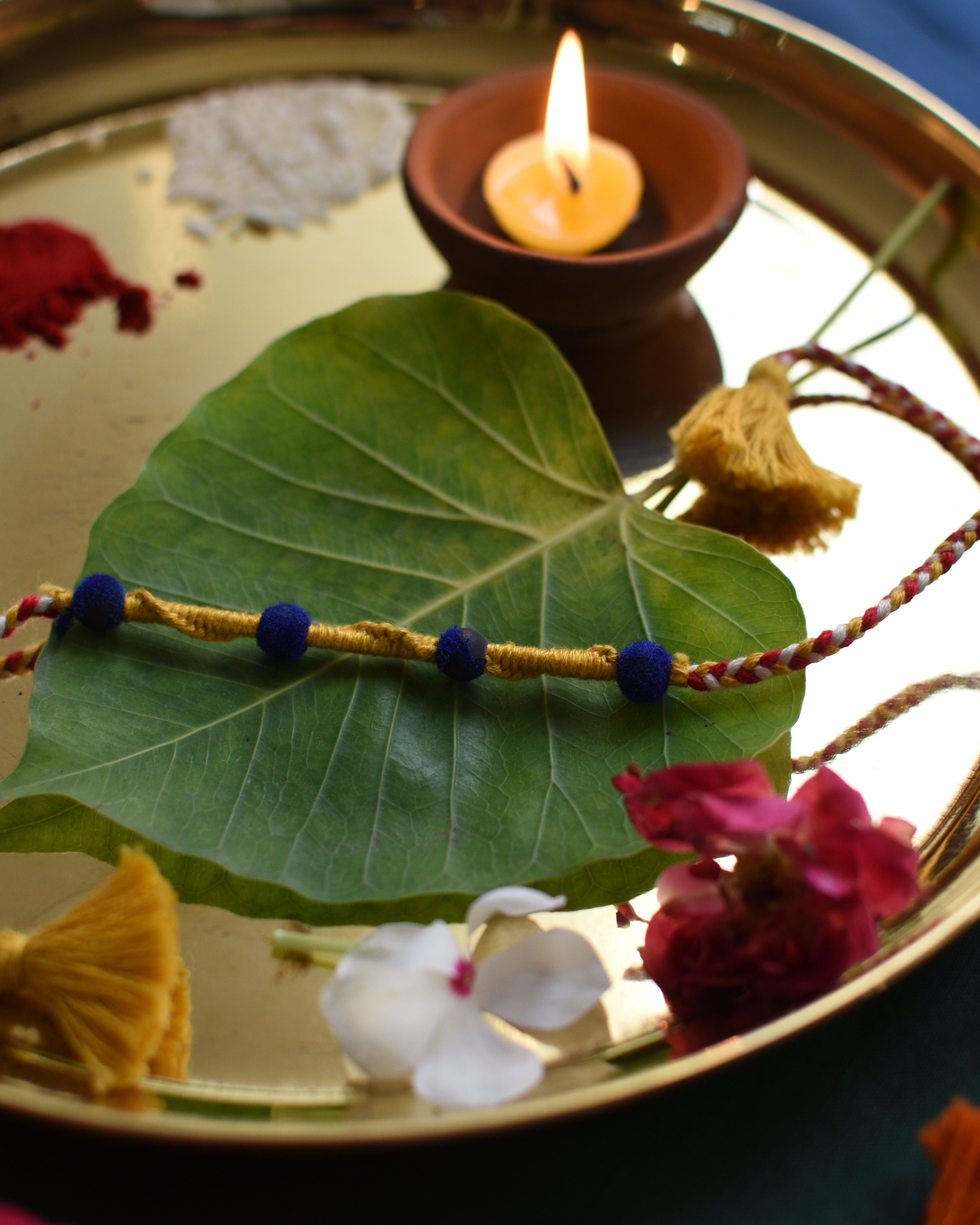Mayur Beaded Tassel Handcrafted Rakhi