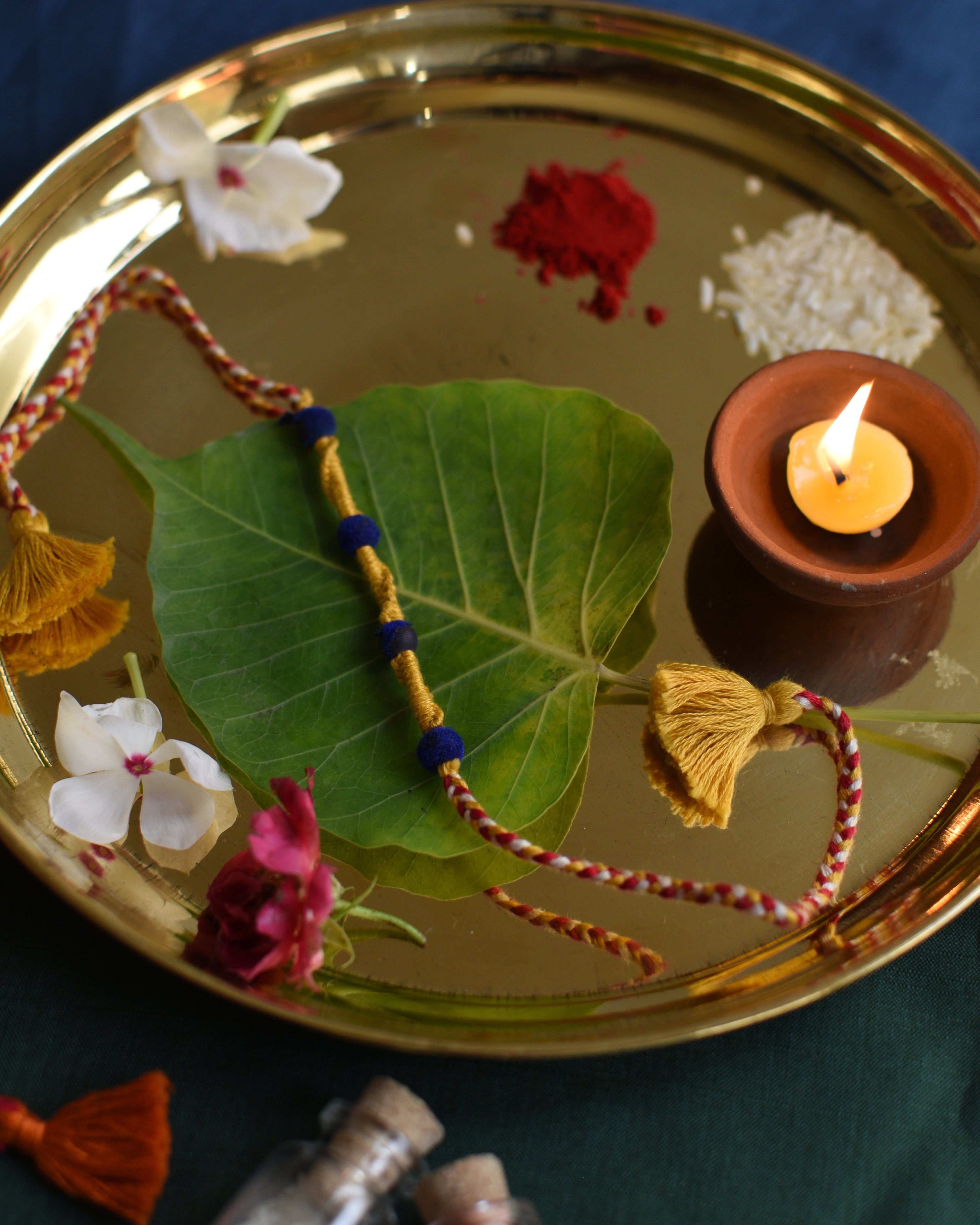 Mayur Beaded Tassel Handcrafted Rakhi