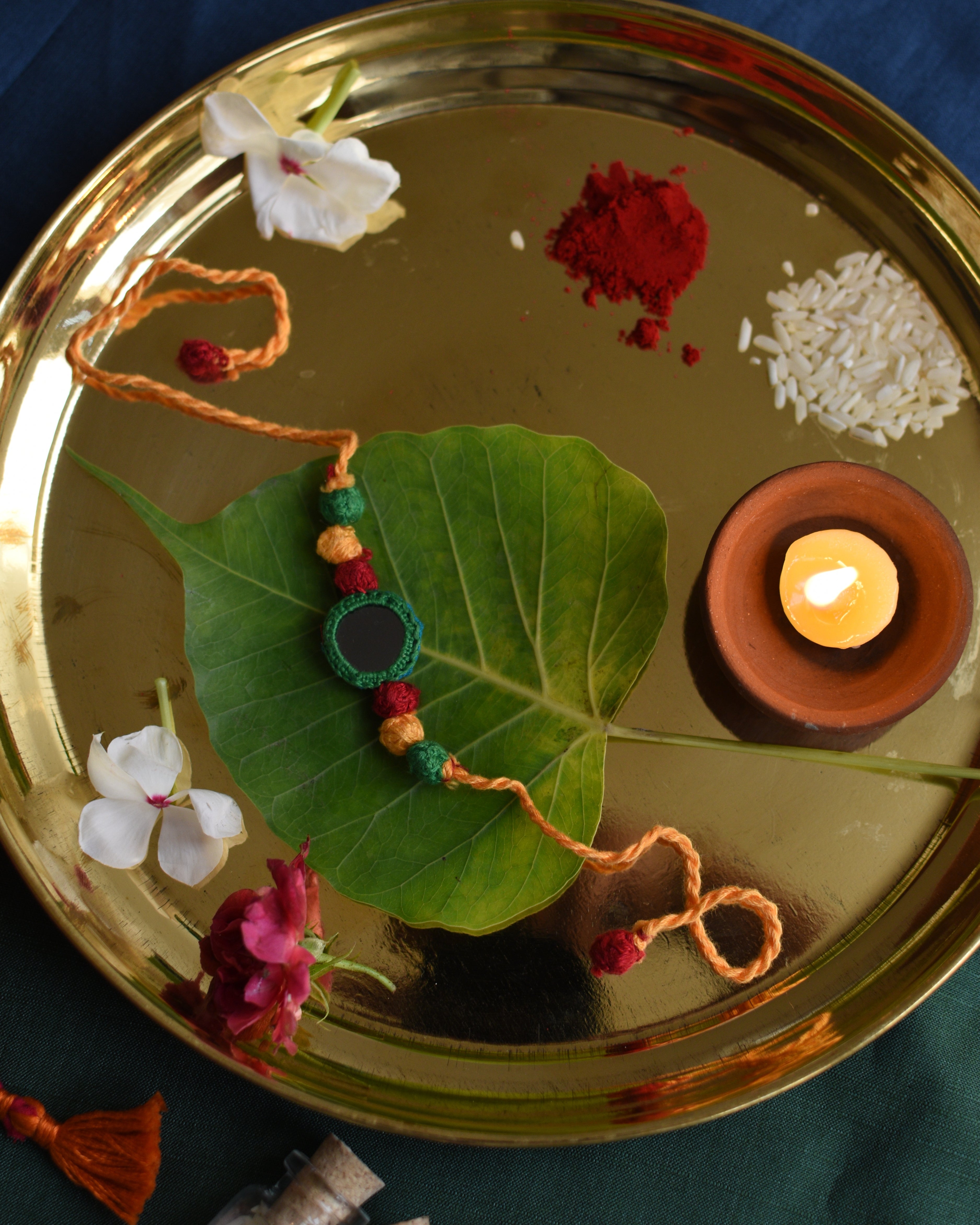 Crochet & Mirror Handcrafted Rakhi