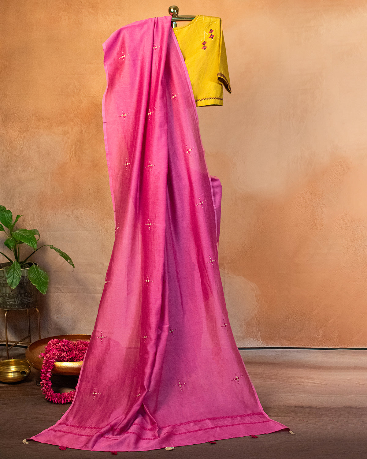 Kamal Chanderi Saree with Soof Hand Embroidery