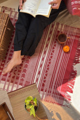 Malani Extra Weft Handwoven Cotton Pattu Floor Covering