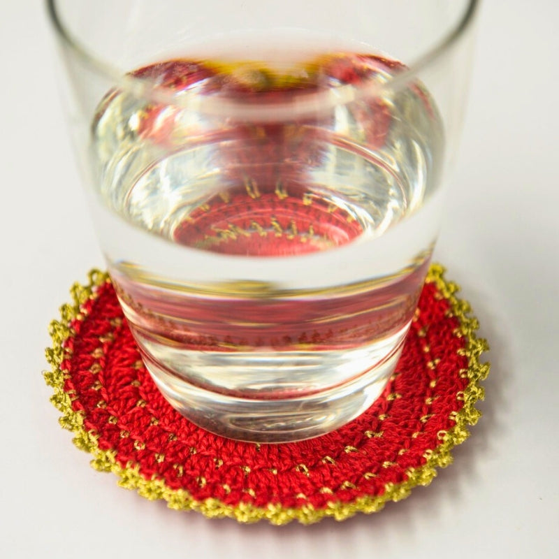 Inshanoor Zari Coasters (Set of 4)