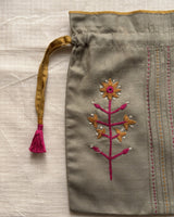 Sage Green Embroidery Potli
