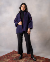 Gurez Blue Striped Handwoven Woolen Jacket