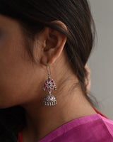 Ghoomar Silver Earring