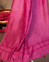 Kamal Chanderi Saree with Soof Hand Embroidery