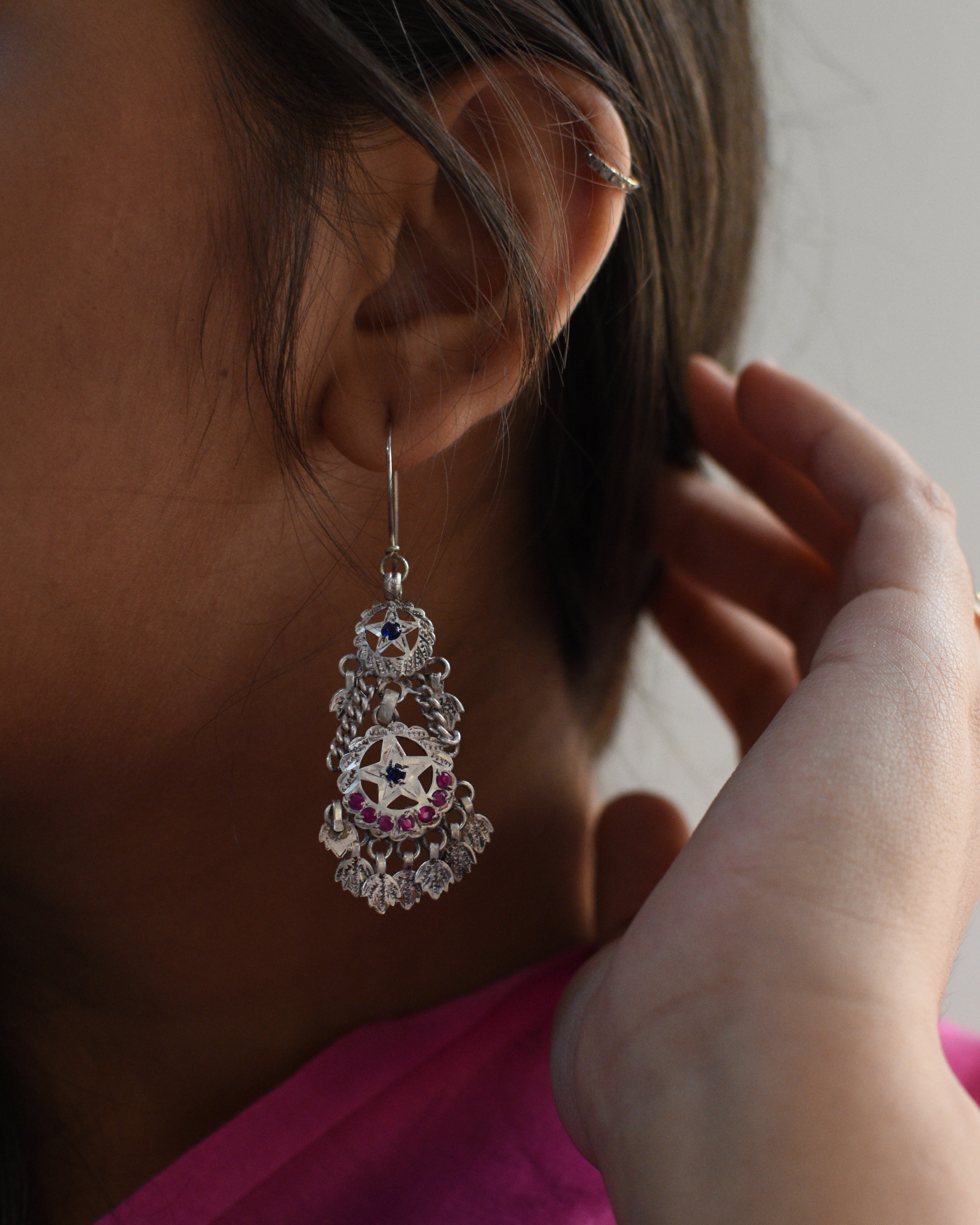 Leher Silver Earring