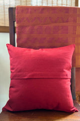 Eshna Maroon Pyramid Cushion Cover with Soof Hand Embroidery