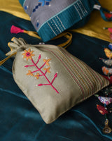 Sage Green Embroidery Potli