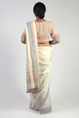 Linen Kala Cotton Kutchi Saree