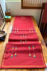 Eshna Maroon Runner With Soof Hand Embroidery