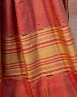 Sindhuri Tussar Saree with Soof Hand Embroidery