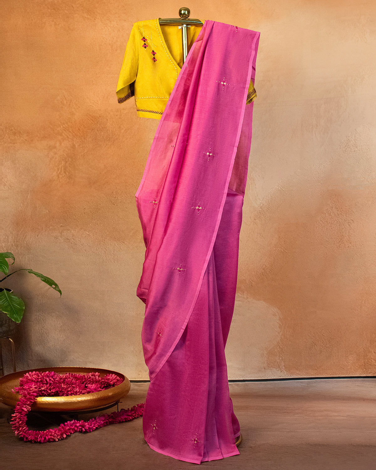 Kamal Chanderi Saree with Soof Hand Embroidery