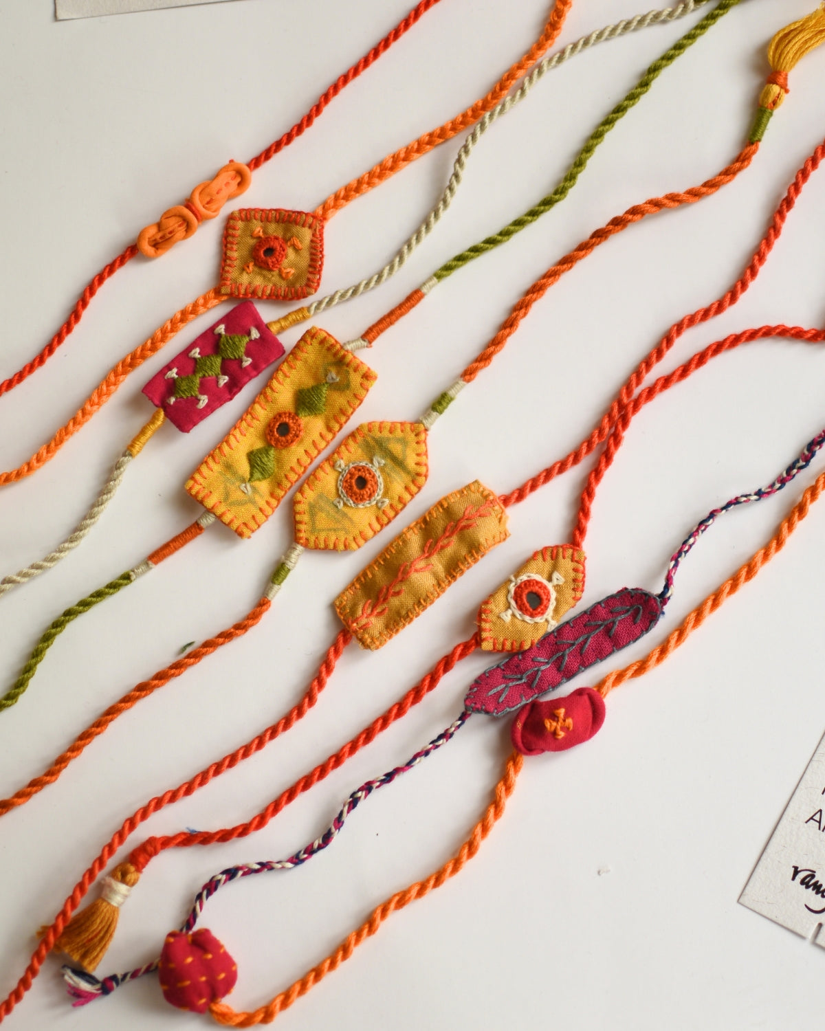 Handcrafted Fabric Embroidered Rakhi