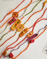 Handcrafted Fabric Embroidered Rakhi