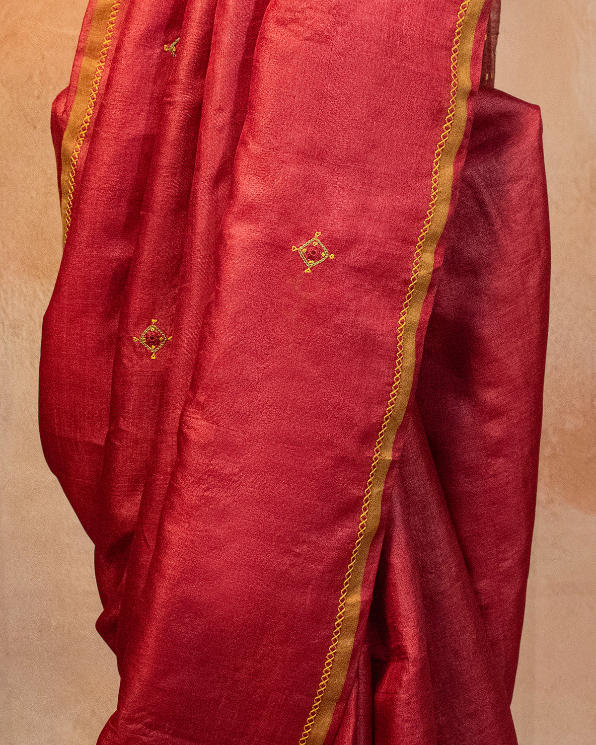 Chitrani Tussar Saree with Soof Hand Embroidery