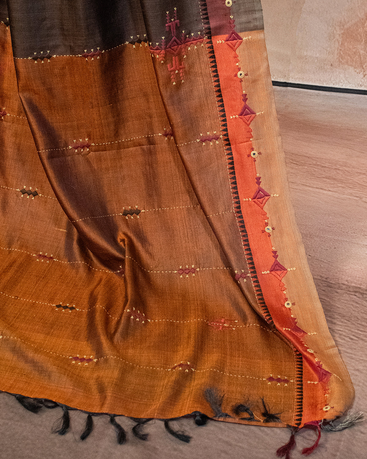 Kala Sutra Tussar Saree with Soof Hand Embroidery