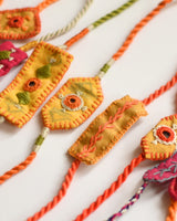Handcrafted Fabric Embroidered Rakhi