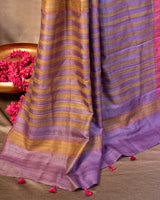 Uda Tussar Saree with Soof Hand Embroidery