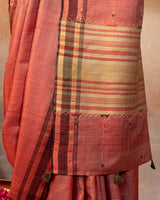 Sindhuri Tussar Saree with Soof Hand Embroidery