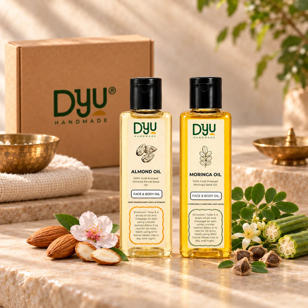 DYU Handmade Botanical Heritage Face & Body Oil Gift Set Ð Almond + Moringa