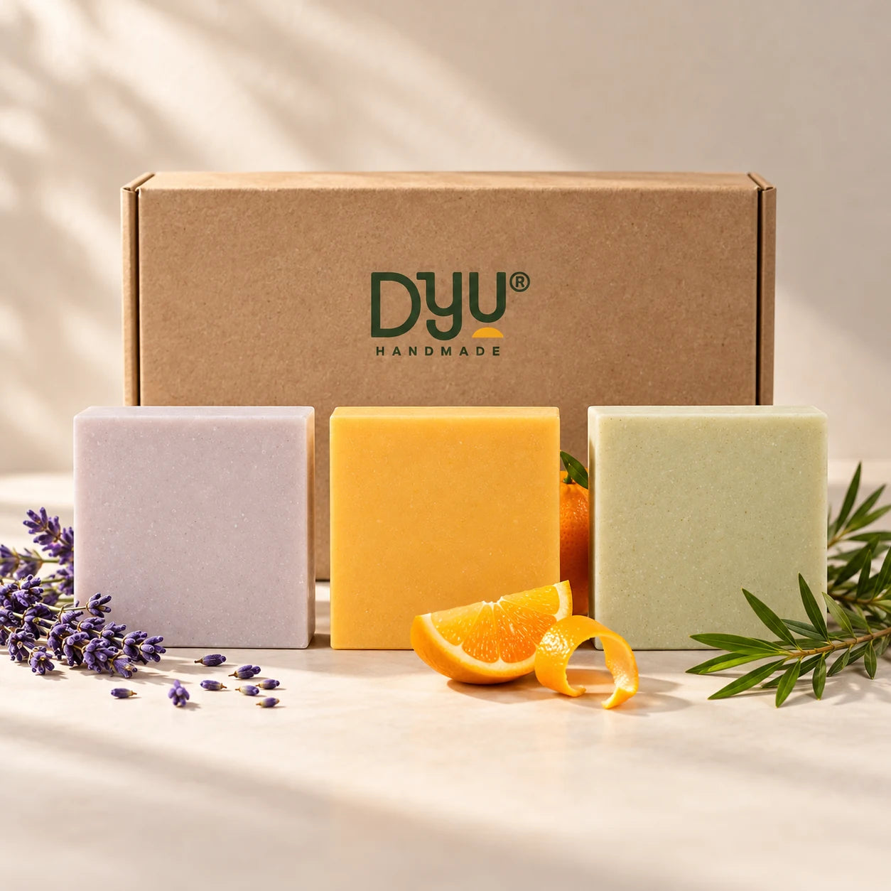 DYU Handmade Botanical Orchard Cold Process Soap Gift Set Ð Set of 3